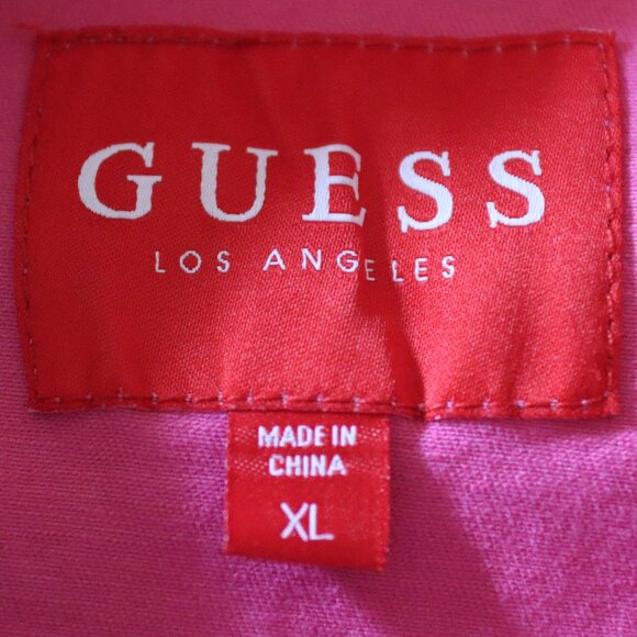 Guess Colorful Pink Denim Jacket Size XL Cotton/Spandex Blend - Picture 2 of 13